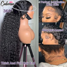250% 18-36 Inch Invisi Strap 360 Full Lace Wig Water Deep Curly  Human Hair Adjustable Drawstring Hd Lace 360 Glueless Wigs