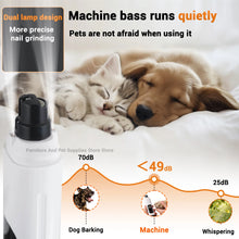 Electric 6-speed adjustable pet nail polisher large/small dog nail clipper 2 LED lights rabbit cat paw nail beauty accessories