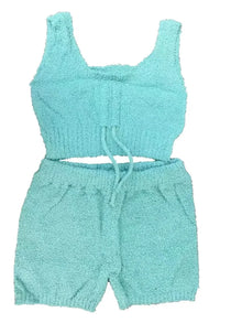2026 New Luxury Women's Plush Pajamas Set Crop Top+Long Pants+Coat 3 Pieces Suit Homewear Female Matching Sets Warm Pyjamas Pjs