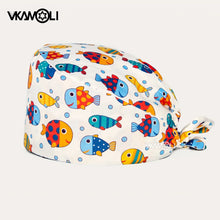 Cartoon Dinosaur series printed hospital surgical cap Reusable Hats  Protection Anti-dust Caps Breathable Caps Cover