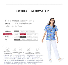 ANNO Hospital Staff Scrubs Top Medical Sanitary Nursing Uniform Dental Clinic Print Beauty Caregiver Coveralls