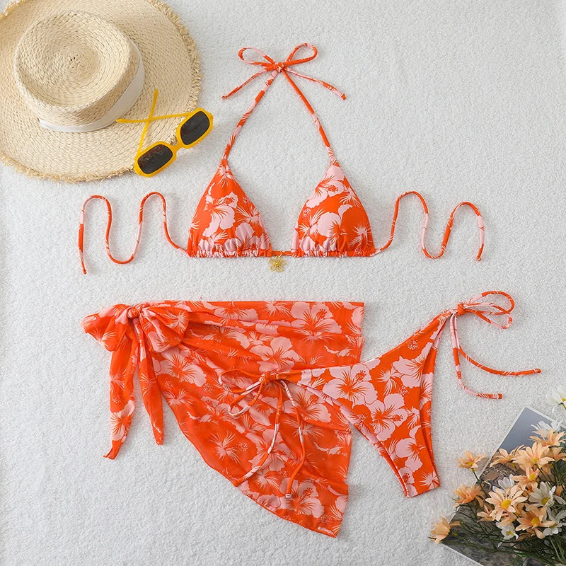 Sexy Micro Bikini Women's Swimsuit 2026 Trend Swimwear Woman Bathing Suit 3 Piece Triangle Bikinis Set Beach Dress Wear Cover Up