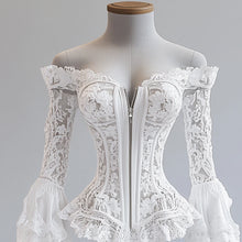 Off Shoulder Lace Blouse For Women Hollow Out Irregular Hem