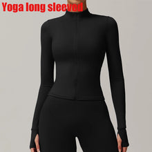 Womens Yoga Long Sleeve Zip Sports Jacket Slim Fit