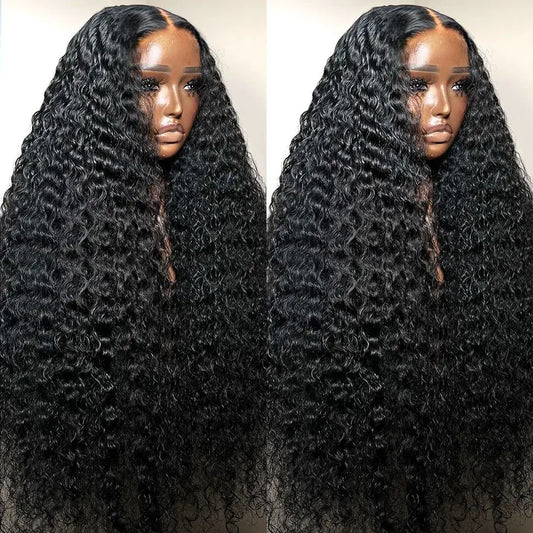 HD Transparent 250 Density 13x4 13x6 Water Deep Wave Frontal Wig 4x4 5x5 Closure Glueless Wig Ready To Wear 360 Lace Front Wig