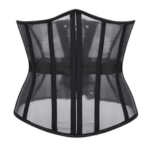 Women Underbust Bustiers Sexy Corset Top Mesh Breathable Lace Up Body Shaper Waist Trainer Sexy Corselet