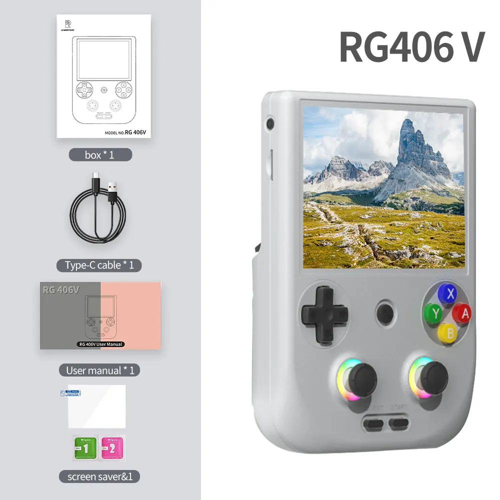  RG 406v Handheld Game Console 4" IPS Touch Screen Android13 5500mAh Battery RG406V Retro Video Game Support 1080p WiFi