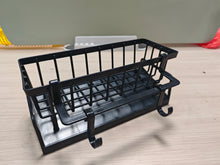 No-Punch ABS Kitchen Sink Shelf with Hooks Multifunctional Faucet Drainage Rack Adhesive Tap Organizer for Spice & Rag Storage ﻿