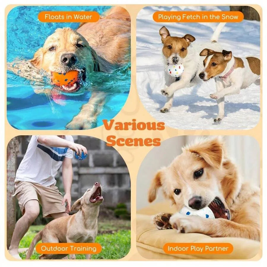 Bite Resistant Solid Dog Ball Toys for Small Dogs High Elasticity E-TPU Pet Chew Ball Toy Non Squeak Interactive Puppy Toy