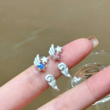 Sweet Angel Wing Star Open Ring for Women Exquisite Romantic White Finger Ring Vintage Creative Cute Versatile Jewelry Wholesale