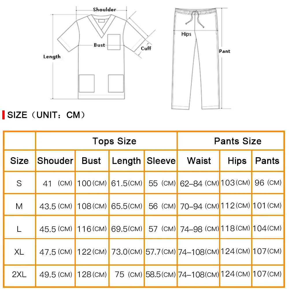 Solid Color Long Sleeve Suit Unisex Lab Spa Nursing Workwear Slim Medical Scrub Uniform Nurse Doctor Surgical Gown Wholesale