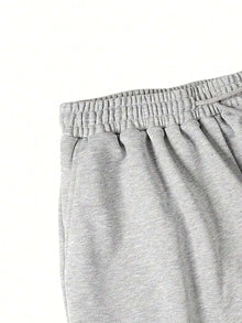 Men's Loose Street Style 7/8 Length Shorts Summer Casual Sports Elastic Waistband Pleated Hem Strong Draped Look