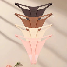 4PcsSet Seamless Ultra-thin Underwear Women Sexy Thin Belt Panties Female High Stretch Thongs Girls Breathable G-String Lingerie
