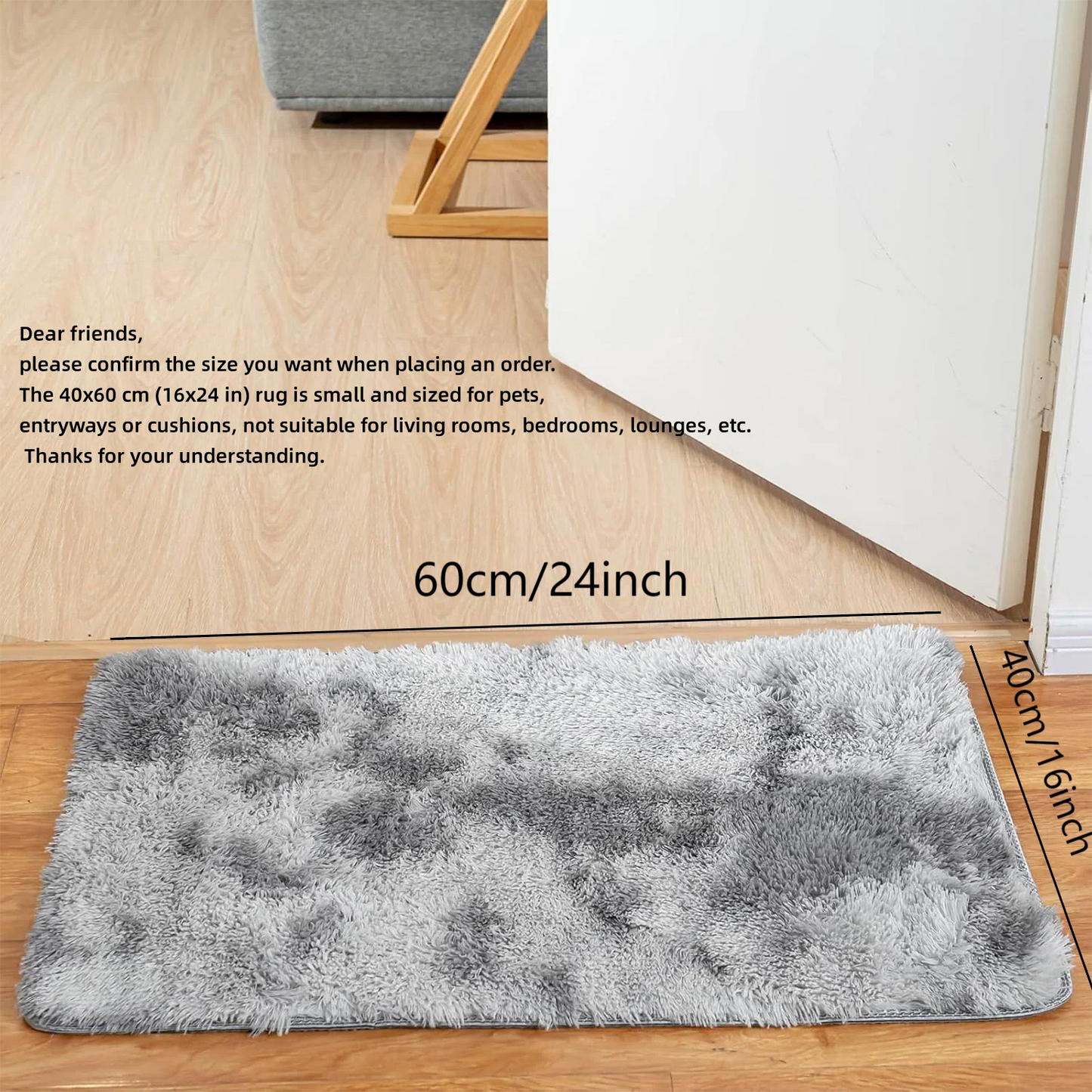 VIKAMA Tie-Dye Plush Carpet Living Room Decoration Soft Fluffy Home Mat Children's Room Baby Crawling Non-Slip Blanket