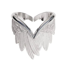 Retro Angel Wings Ring For Women Silver Color Punk Gothic Adjustable Open Ring Jewelry Unisex Accessories Gifts Wholesale