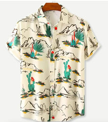 Hawaiian 3D Printed Shirt Amazon Independent Station Bestseller Notch Collar Short Sleeve Shirt