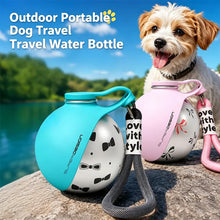 2-in-1 Portable Dog Water Bottle for Small Dogs - Leak-Proof & Compact Dog Travel Water Bottle -Stainless Steel Bottle & Silicon