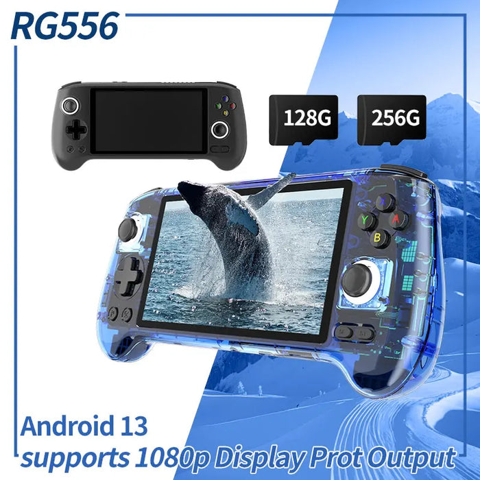 RG556 Handheld Game Console 1080*1920 Android 13 System RG 556 5.48 Inch AMOLED Screen 5500mAh WIFI BT5.0 Retro Video Players