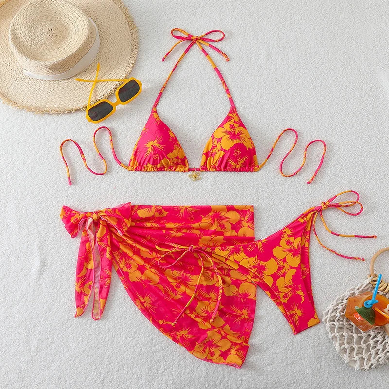 Sexy Micro Bikini Women's Swimsuit 2026 Trend Swimwear Woman Bathing Suit 3 Piece Triangle Bikinis Set Beach Dress Wear Cover Up