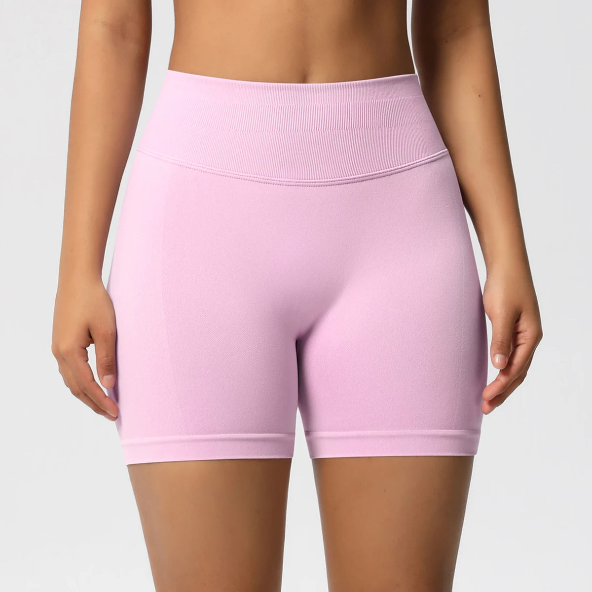 Women Shorts Low Ribbed Waist Band Yoga Shorts Seamless Scrunch Bum Workout Gym Shorts Booty Hight Stretch Running Shorts