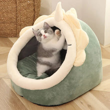 Lit pour chat à sommeil profond, lit pour animaux de compagnie en dessin animé, lit pour animaux de compagnie pliable, amovible et lavable, pour petit chien, tapis, sac, grotte, lit pour chats