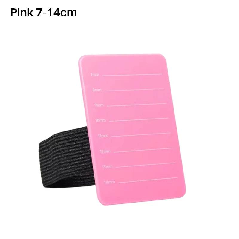 Support pour cils en acrylique, tablette pour extensions de cils avec bande de fixation 7-14 mm/8-15 mm, plaque à main pour maquillage en salon