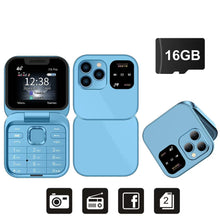 SERVO i16 Pro 4G LTE Mini Flip Mobile Phone Dual SIM Standby Call Recording Speed Dial FM Radio Blacklist Small Fold Cellphones