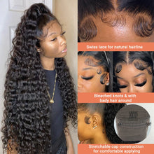 40 42 Inch Curly Lace Front Human Hair Wigs For Black Women Pre Plucked Transparent 13x4 Deep Wave Frontal Wig 13x6 Hd Lace Wig