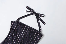 Kliou Sexy Off Shoulder Playsuits Woman Polka Dot Print Bandage Halter Backless Skinny Peach Hip Hot Girls Street Fashion Romper