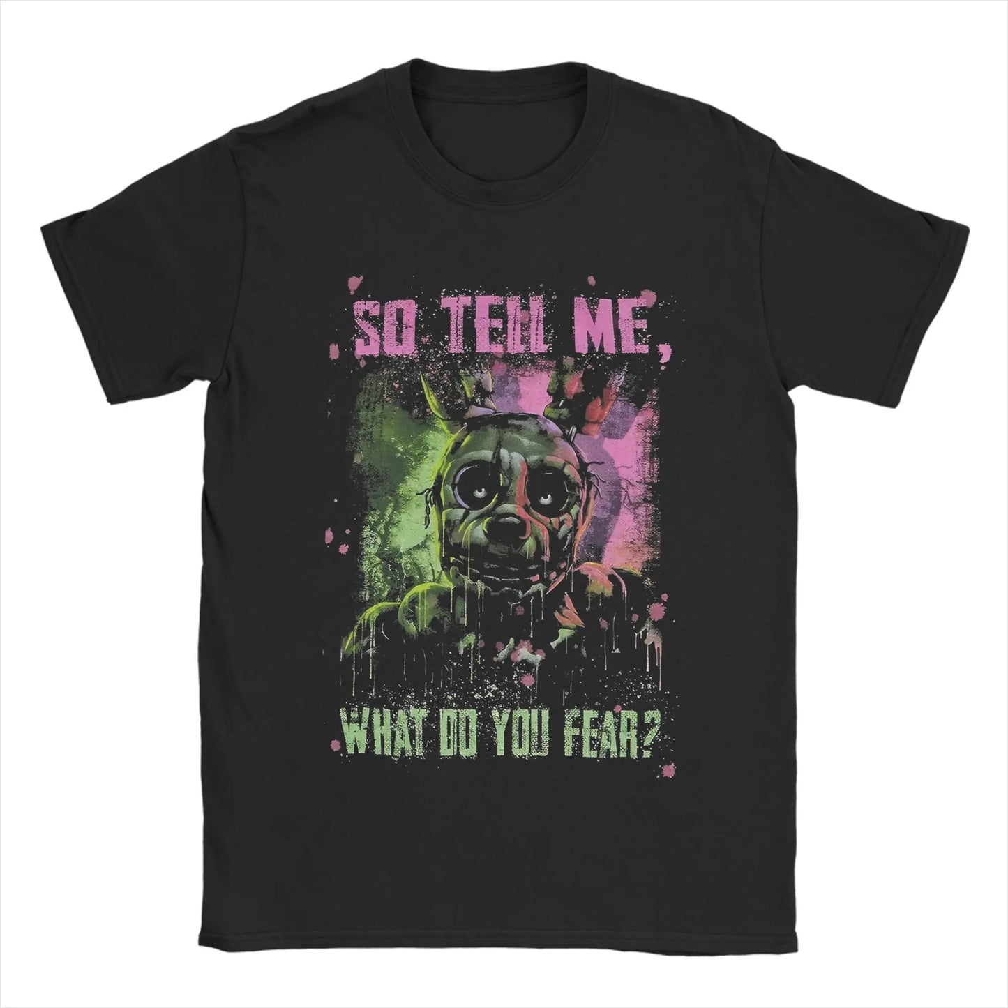 Men's T-Shirt FNAF At Freddys Amazing Cotton Tee Shirt Short Sleeve  T Shirts Crewneck Tops Plus Size