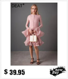 DEAT Fashion Shoulder Sequin Mesh Diamond Suspender Dress Women's Slim Fit High Waist Ankle-length Dresses New 7A846