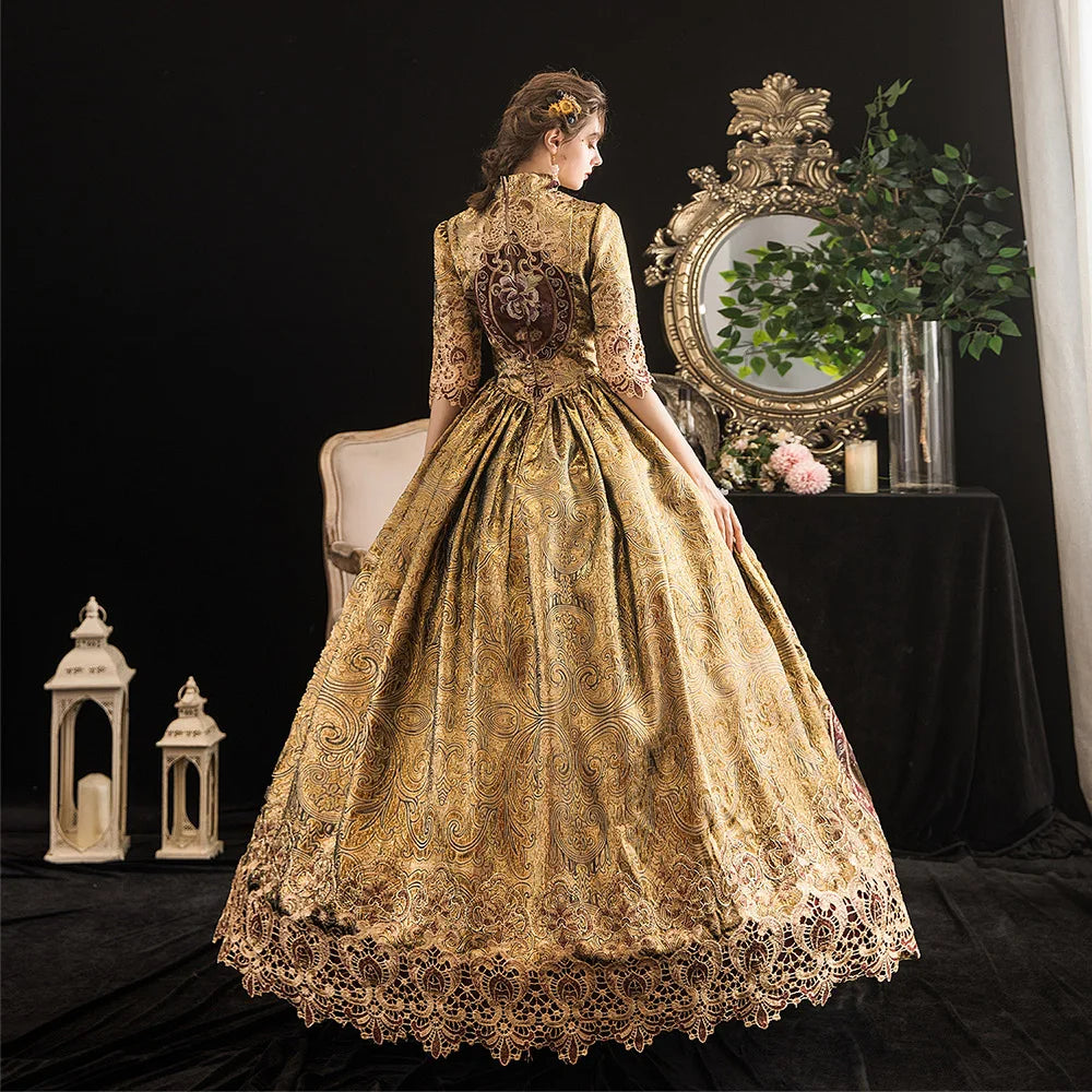 18th Century Women Marie Antoinette Dresses Long Victorian Rococo Gowns Historical Theater Clothing