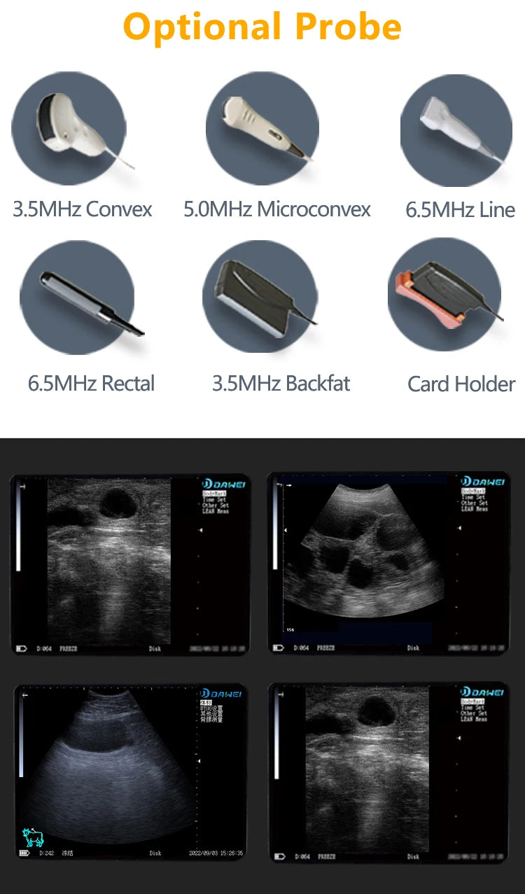 Portable Veterinary Ultrasound Scanner, Vet Pregnancy Check Handheld Ultra Machine, for Pig Sheep Cow Horse Dog Cat Use