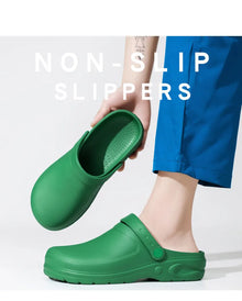 Non-Slip Closed-Toe Operating Room Slippers, Medical Closed-Toe Slippers, Hospital Clogs, Surgical Shoes for Departments, Dual-Use