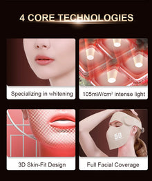 Great Improvement For Skin LED Mask Two Version With Without Laser Light Therapy 3D Red Light 1064nm Red Light Mask Therapy Face