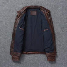Veste en cuir véritable rouge marron vintage pour homme, en cuir de vachette souple, manteau d'hiver noir, vestes de motard Jaqueta Masculina De Couro