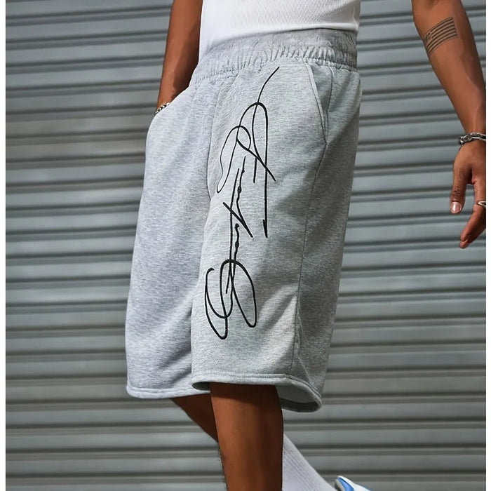 American Trendy Hip Hop Gothic Street Style Men's Sports and Leisure Fitness Shorts Summer New Unisex Style