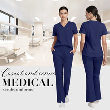Niaahinn Pet Grooming Non-sticky Hair Workwear Surgical Uniform Medical Nurse Uniforms Women Scrubs Sets Pharmacist Work Clothes