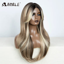 Noble 26 Inch Synthetic Lace Front Wig Ombre Blonde Cosplay