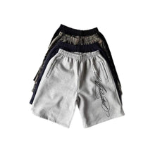 American Letter Embroidered Shorts Men Y2K Retro Casual High Street Trendy Brand High Waist Oversized Straight Casual Shorts