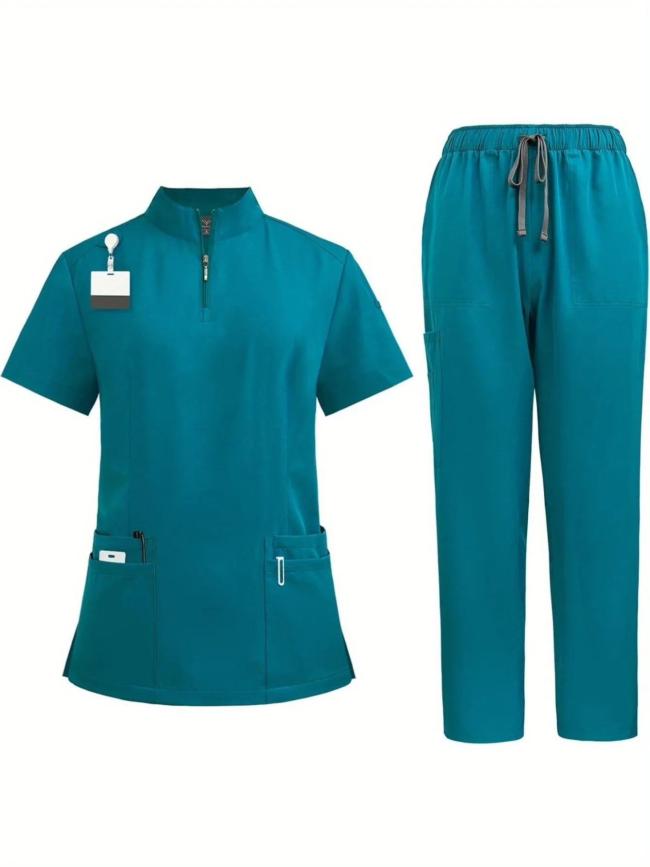 Surgical Uniforms Woman Man Scrub Set Medical Nurse Beauty Salon Workwear Clinical Scrubs Top + Pant Spa Doctor Nursing Tunic Su