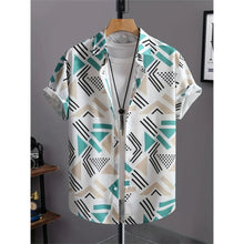 Men's Shirt 3D Printed Retro Fashion Top Short Sleeved Beach Sports Shirt Street Hawaiian Short Sleeved Shirt Men's Clothing