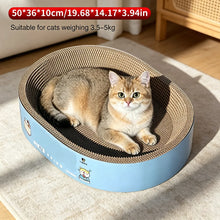 2 In 1 Oval Cat Nest Scratching Pad Wearproof Non Debris Cat Sleeping House For Indoor Cats