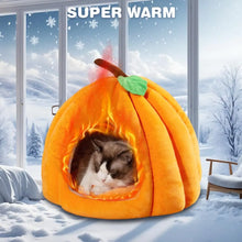 Indoor cat bed, cute pumpkin shaped cathole bed, cattentwithdetachablemat, cathouse, dog house, rabbit house, warm sleeping bed