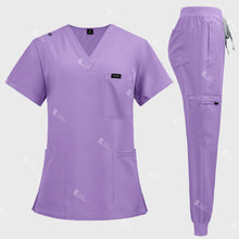Fashion Surgical Uniforms Medical Scrub Set Doctor Nurse Clinical Workwear Nursing Suit Beauty Spa Work Clothes Scrubs Top Pants