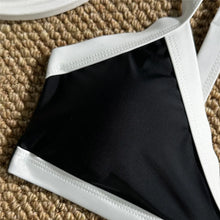 Black White Contrast Swimwear Micro Bandeau Bikinis Sets Sexy Swimsuit Women 2026 High Cut Bathing Suit Biquinis Bikini Dames
