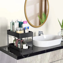 New 2 Tier Under Sink Organizer, Pull Out Sliding Rack, Multi-Function Shelf for Kitchen Bathroom,Space Saving Cabinet Organizer