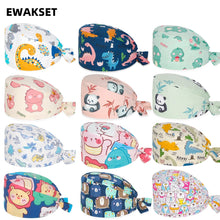 Unisex Surgical Cap Medical Working hat Animal printed Dental Beauty Salon Chef hats 100%Cotton Nurse Doctor Hospital Scrub Caps