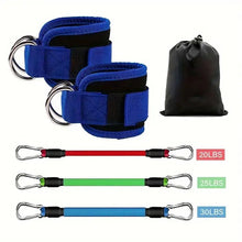 6-Piece Leg Resistance Band Set for Hip Strength Training, Running, Fitness, Ankle Resistance Bands, Yoga, Glute Training, Elastic Bands for Fitness Strength Training, Three-Tube Leg Training Resistance Bands, Leg Resistance