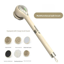 New Waterproof Electric Bath Brush Long Handle Scrub Brush Back Scrubber Five-In-One Shower Brush Home Use Bathing Device
